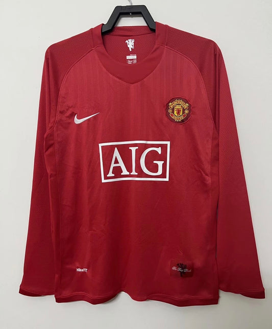 Manchester United 2007/08 RETRO Home Kit - Long sleeve